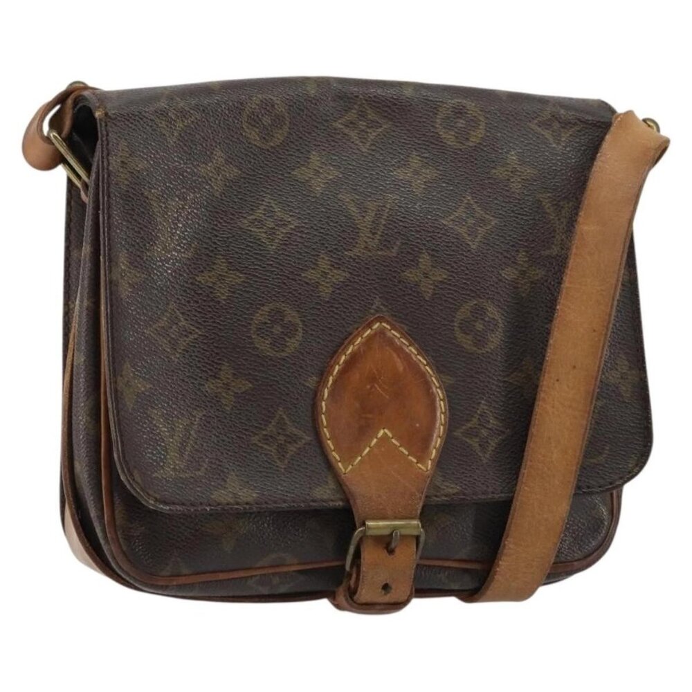 LOUIS VUITTON Monogram Cartouchiere MM Shoulder Bag M51253 LV Auth BA8798